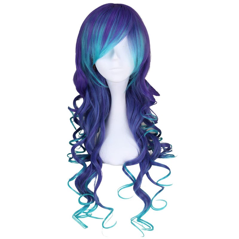 YANMENG Long Curly Mermaid Costume Wig for Women Hair Unisex Adult Cosplay Wig Halloween Hair - Image 1